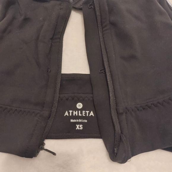 Athleta Front Zip Stealth Bra Size XS Black - Picture 4 of 5